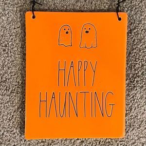 Rae Dunn Halloween HAPPY HAUNTING sign